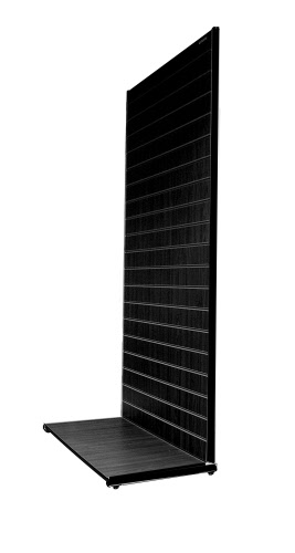 Premium Freestanding 1000mm Wide Slatwall Retail Shop Unit in Black K32/1000B 