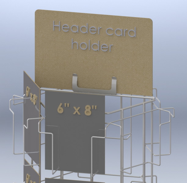 6 x 8 Rotating Floor Card Stand 36 Pocket ASSEMBLED (K54)
