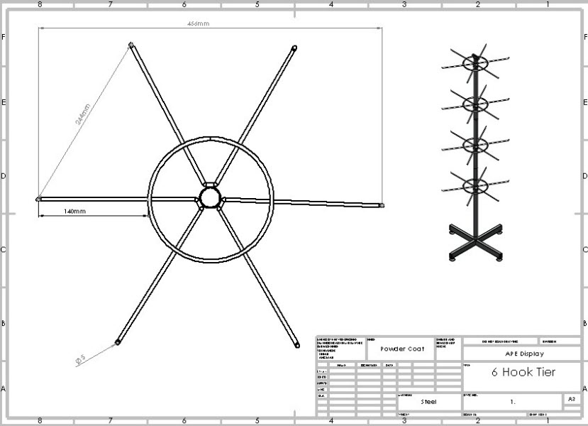 24 Hook Rotating Display (K167)
