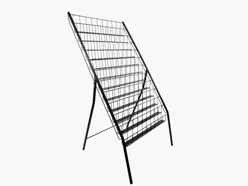 Tiered Floor Standing in Black for Cards, Magazines, Prints (K136)